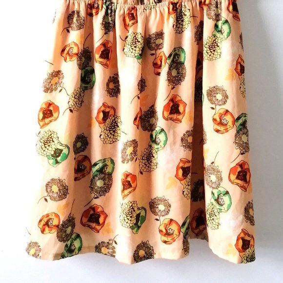 Paperdoll Womens Multicolor Floral Sleeveless Flounce Ruffle Mini Dress Size XL - Picture 3 of 6